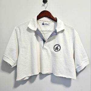 Charles Darwin Vintage Cropped Polo Shirt - Size US XL